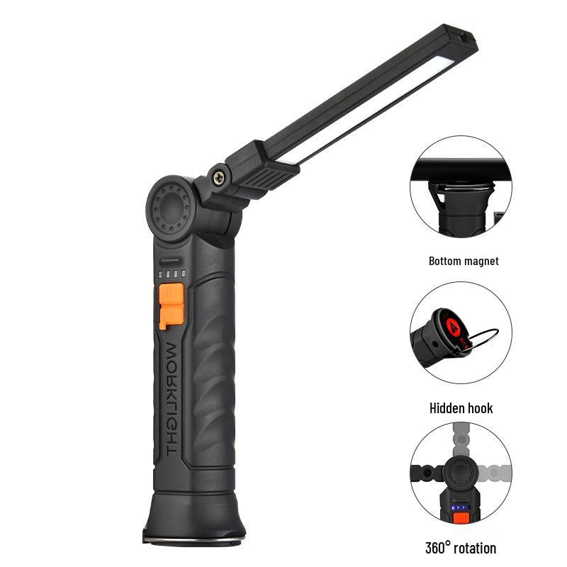 USB Multifunctional COB Magnetic Auto Repair Flashlight with Warning Light