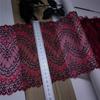 (2 Colors) Multicolor Stretch Lace, Spandex Mesh Lace Fabric for Lingerie, Bra, Underwear, Sewing & Crafting