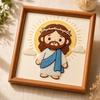 Jesus Faux Pearl Painting Kit, DIY Handmade Jesus Rhinestone Painting Crafts, Beginner Friendly Religious Art Painting for Home Decoration