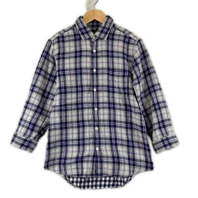 URBAN RESEARCH Check Long Sleeve Shirt Purple Mens M Used