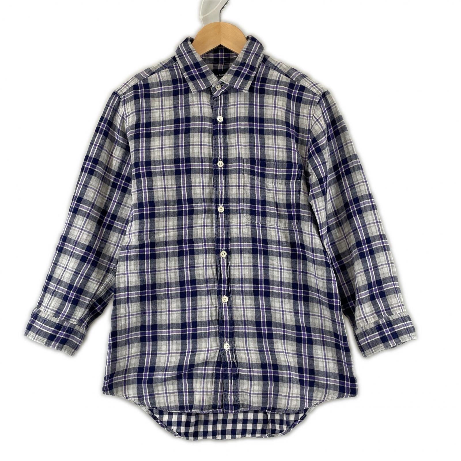 

URBAN RESEARCH check Long sleeve shirt purple mens M used