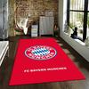 Red Carpet with FC Bayern München Logo and Blue Diamond Pattern Design Suitable for Use As an Anti-slip for Living Room Bedroom Sofas