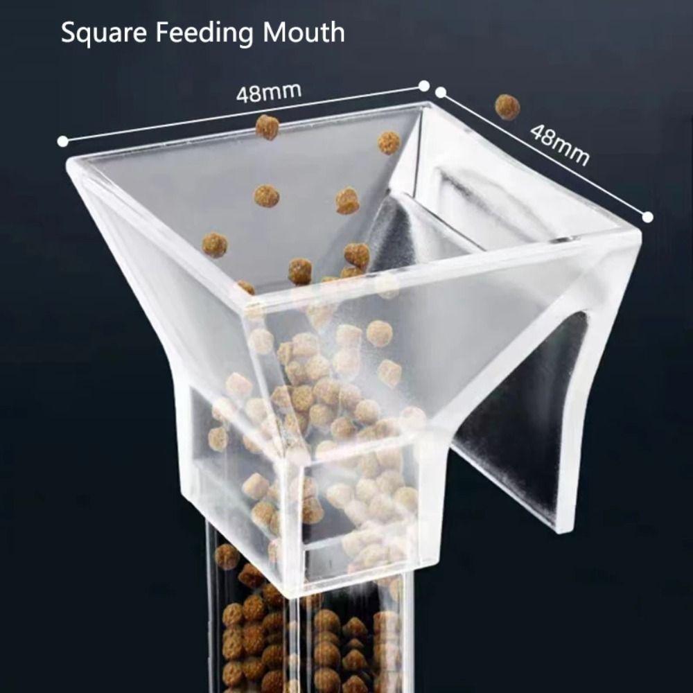 With Suction Cup Aquarium Fish Tank Feeder Tube Acrylic Shrimp Feeding Dish New Feeding Tool