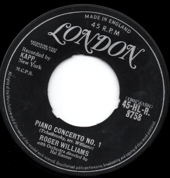 

7inch Record ROGER WILLIAMS ORCHESTRA DIRECTED The World Outside HLR8758 London Records 1958 UK Pop Used