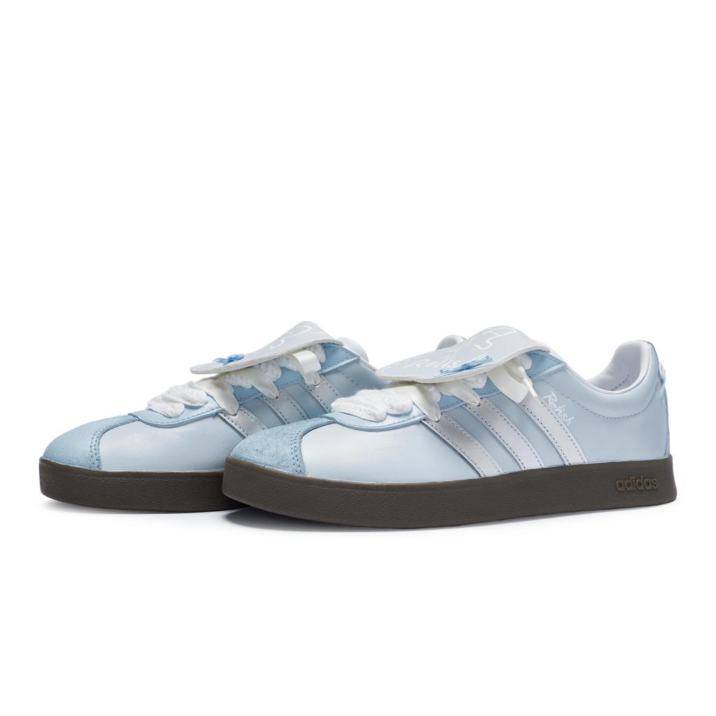 Adidas Neo Vl Court 811 Manufacturing, Ballet Man Dance Low top Skateboard Shoes Unisex Milk Blue Silver ID6015(Team80-)