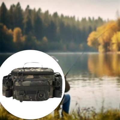 Bolsa para Equipo de Pesca Riñonera de Pesca Bolsa de Utilidad Transpirable Riñonera de Pesca Bolsa de Pesca para Senderismo Camping al Aire Libre Ciclismo