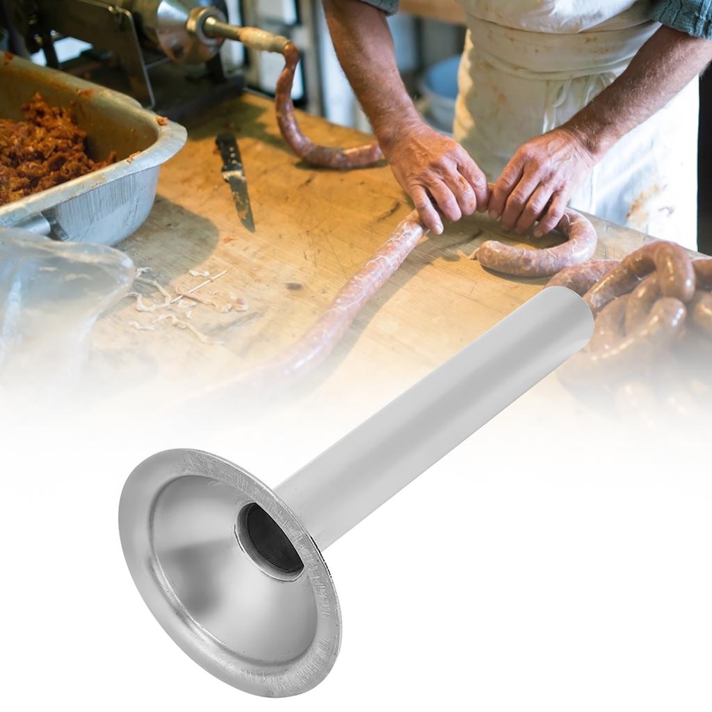 Stainless Steel Sausage Stuffer Filling Tube Manual Meat Grinder Accessory Diameter 24mm