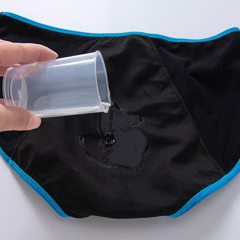 Dámské menstruační kalhotky s barevným lemem, nízký pas, vysoká savost, třívrstvé