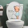 Cartoon Toilet Sticker Child Urination PVC Warning Door Wall Removable Funny Bathroom Decal Waterproof DIY WC Self Adhesive