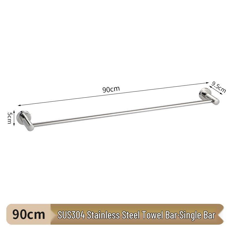 304 Stainless Steel Double Bar Bathroom Towel Rack