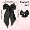1pc Elegant Vintage Versatile Silk Bow Hair Clips, Girls Princess Style Casual Hair Accessories, Gifts Photography Props