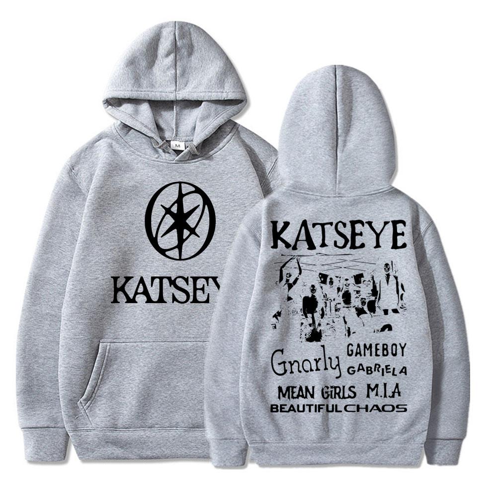 Hanorac cu Glugă Grafic Kpop Katseye Beautiful Chaos Album pentru Femei Modă Harajuku Îmbrăcăminte Sport Femei Coreeană Supradimensionat Fleece Trening