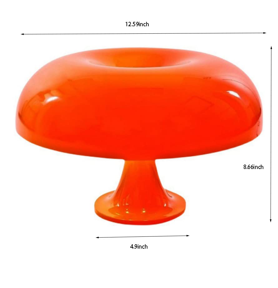 wgzixezn 2022 Latest Mushroom Table Lamp, Bedside Lamp, Italian Style Modern Desk Light, Baby Home Decor for Dining, Living Room, Study, Orange