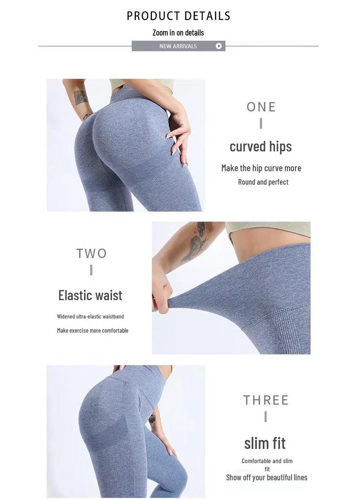 Pantaloni de Yoga cu Talie Înaltă, Culoare Piersică, pentru Ridicarea Șoldurilor - Fără Șifonare, Strâmți și Elastici pentru Fitnessul Femeilor