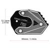 MotHeartCNC Motorcycle Side Stand Foot Enlarger Compatible with Ninja500/ZX4R/Z500 24-25