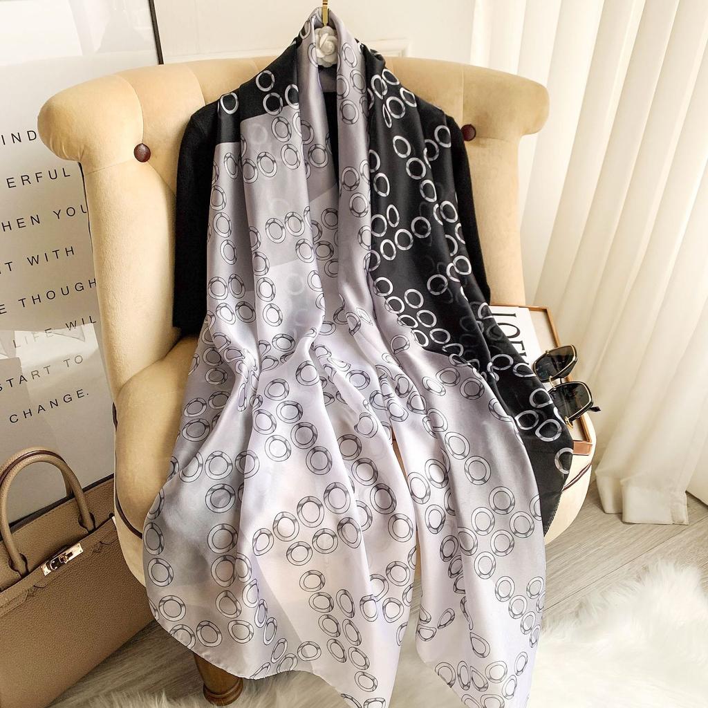 180*90cm Fashion Luxury Brand Scarf Women Shawl  Wrap Spring Muffler Hijab Bufanda Foulard Female Bandana Beach Stoles  Silk