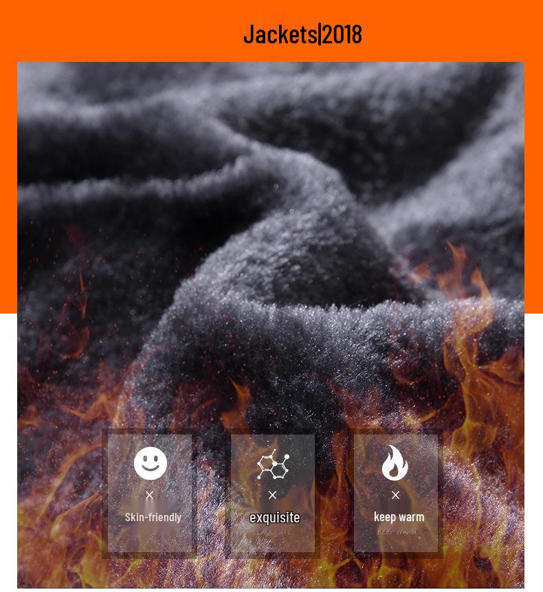 Unisex Fleece-Lined 3-in-1 Outdoor Jacket, Detachable, Plus Size, Autumn/Winter, Ideal for Middle-Aged & Elderly