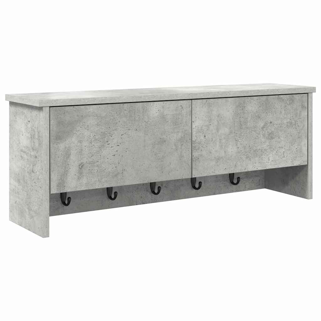 Wall Mounted Nightstand with Shelf Concrete Grey 80 x 20 x 30 cm