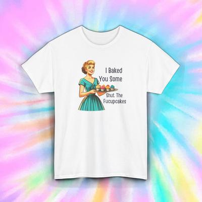 Lustiges Cupcake T-Shirt Retro Sassy Backen Humor Koch Geschenk Sarkastisches Shirt S-5XL