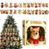 Christmas Countdown 2D Acrylic Dog Decoration Keychain 24 Days Christmas Countdown Figures for Holiday Seasonal Halloween