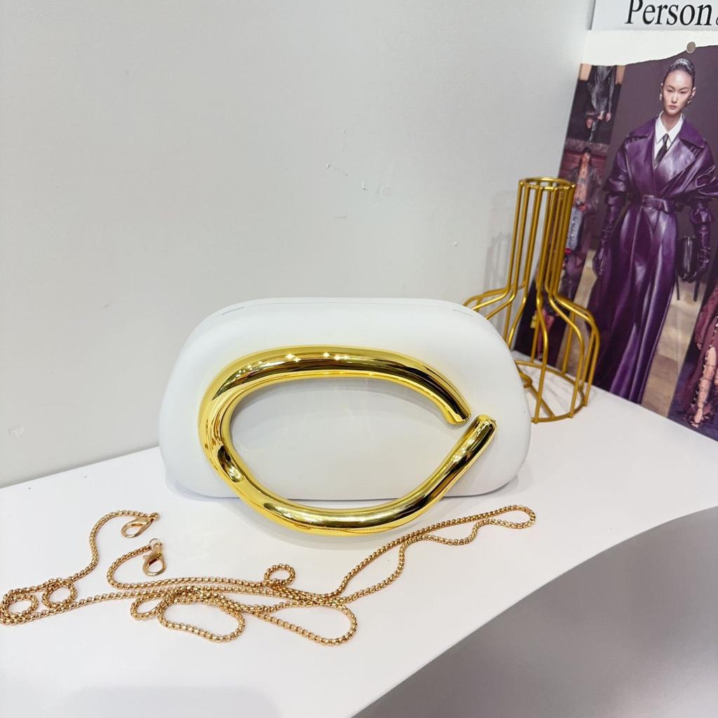 Women's Trendy Chain Crossbody Shoulder Bag Handbag Acrylic Wedding Evening Bag Shell Formal Clutch Purse for Women Evening Bag Formal Clutch Purse