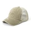 Women Summer Ponytail Baseball Cap Cottony Denim Patchwork Mesh Broken Sunhat Outdoor Sports Vintage Snapback Golf Baseball Hat