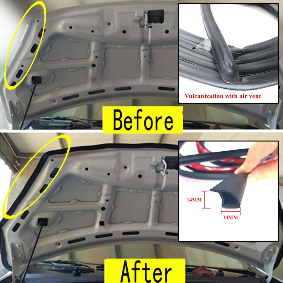 3.6M Car Hood Vulcanization+Air Vent Rubber Sealing Strip Auto Rubber Seal Strip