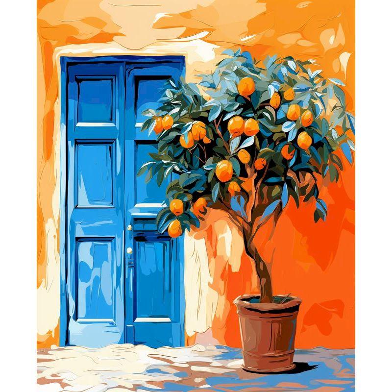 GATYZTORY Pittura Fai da Te con Numeri Con Cornice Paesaggio di Villaggio Pittura Acrilica su Tela Quadro con Numeri per Adulti Kit per Principianti