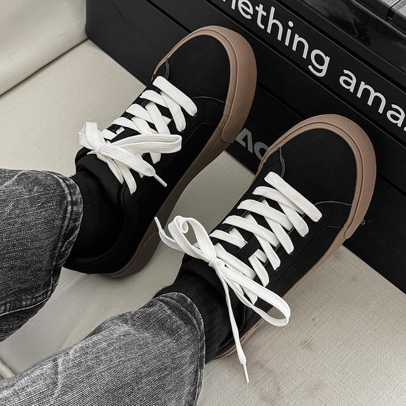 Autumn new sub-tide shoes ins tide niche casual canvas shoes niche bread shoes board shoes