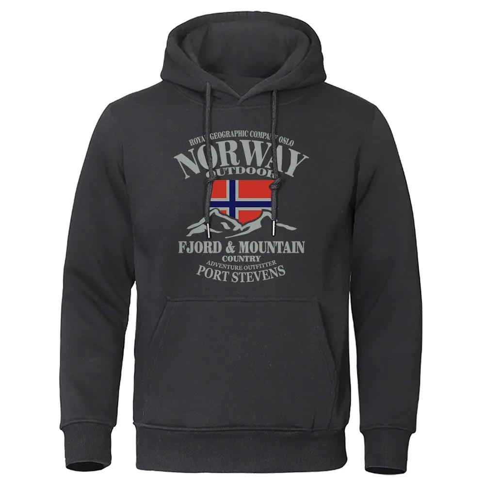 

Norwegian Fjord Mountain fashionable and comfortable men s and women s hooded sweater, autumn and winter printed hooded shirt 3XL