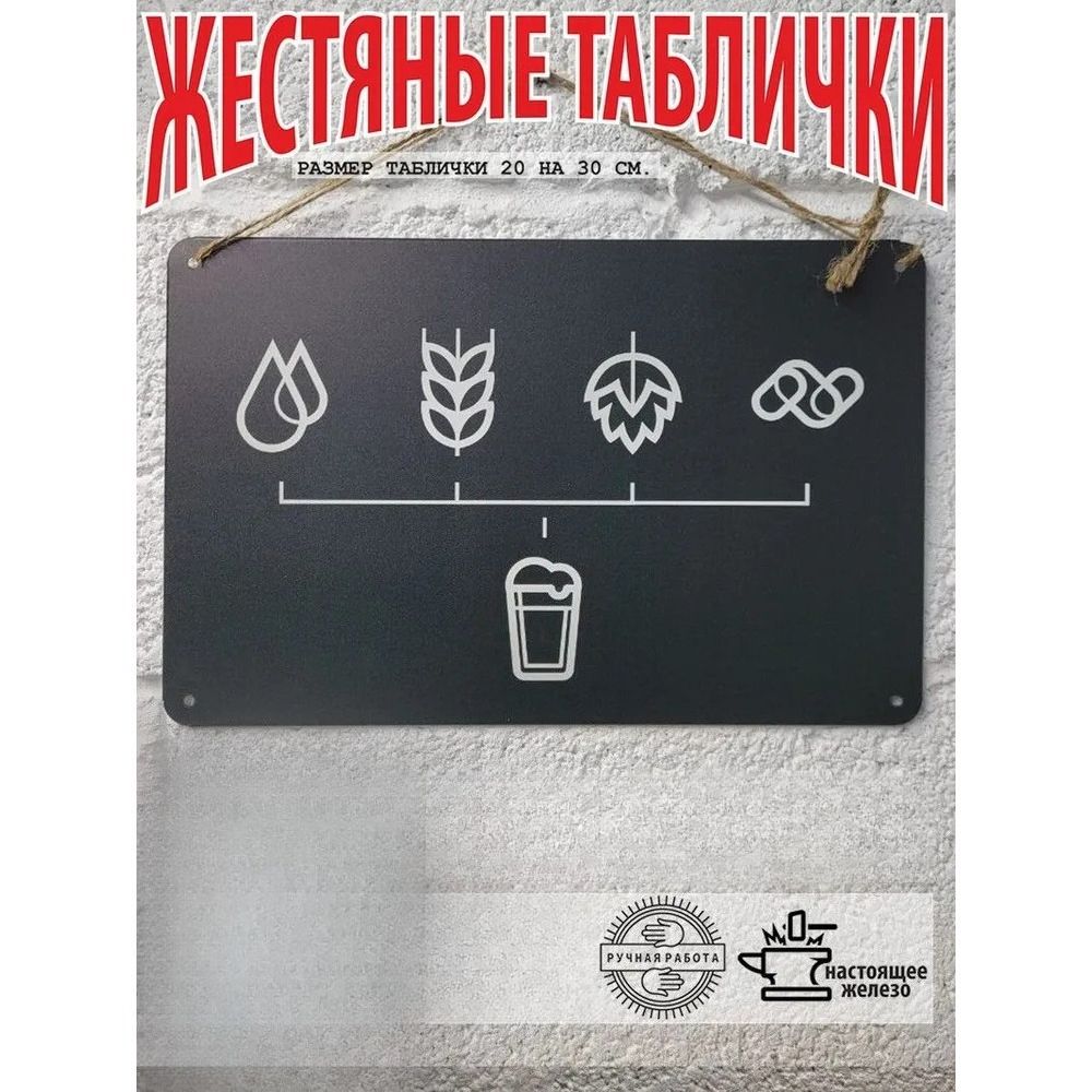 

Tin Sign Retro Wall Art Decor 20x30cm Black Metal Poster