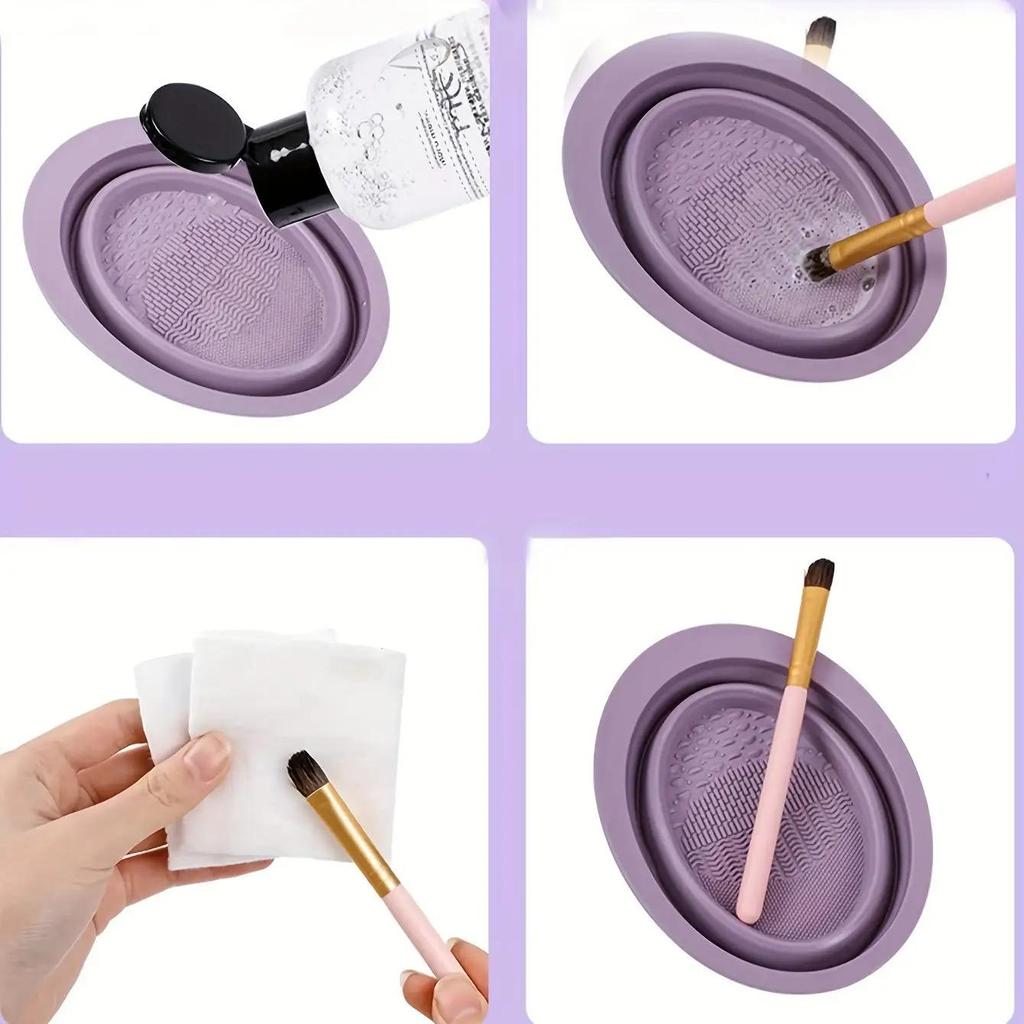 Silicone Makeup Brush Cleaning Bowl – Non-Scratching, Power-Free Washing Pad for Brushes, Durable & Odorless Beauty Tool, Easy To Clean