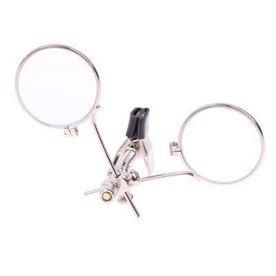 5X Dubbele Lenzen Vergrootglas Draagbare Roestvrijstalen Clip Diameter 25Mm Mini Monoculair Vergrootglas