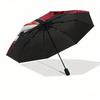 Mickey Mouse, Minnie Mouse Automatic Opening and Closing Umbrella - 8 Ribs Portable Folding Umbrella with Plastic Handle, Suitable for Leisu
