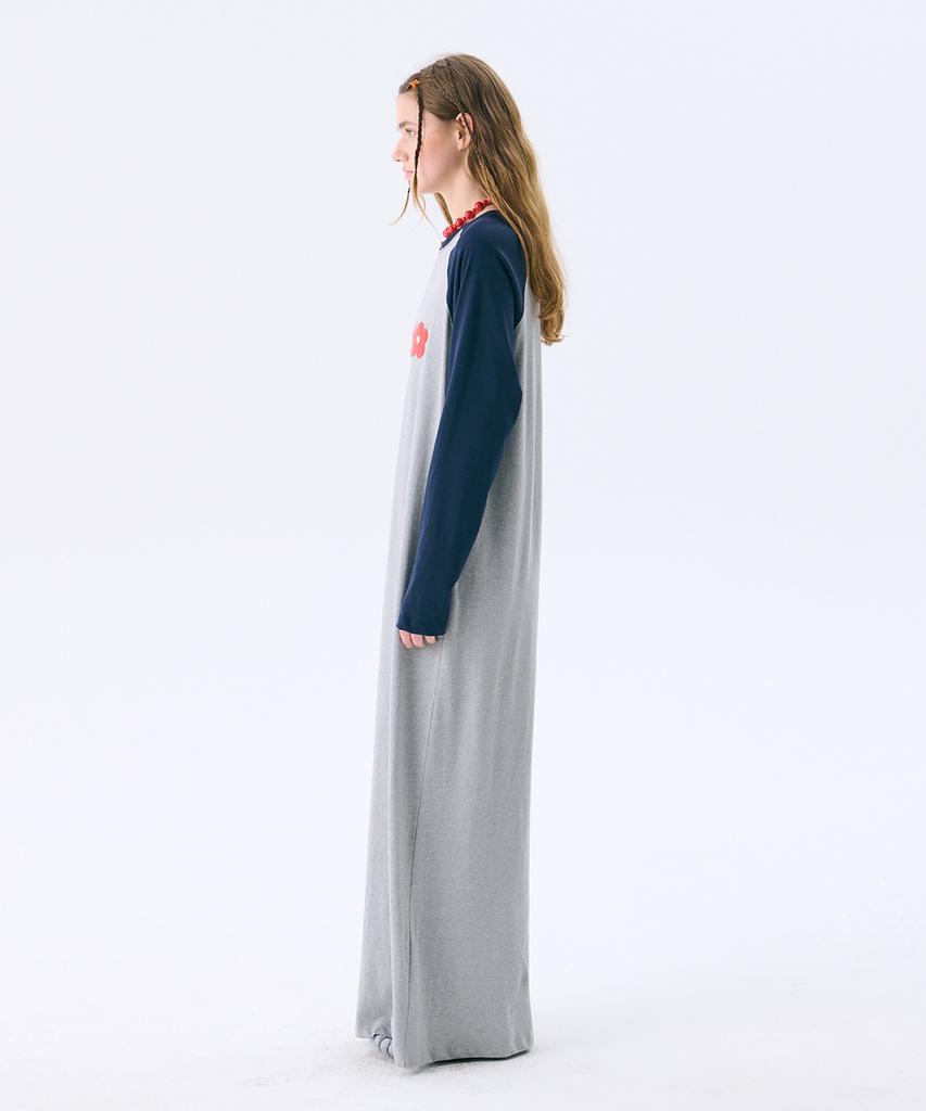 Jun Jun Space Raglan Long Dress_Grey
