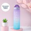Gradient Color Plastic Cup, Large Capacity 1000ml Water Cup, Outdoor Sports Water Cup for Students