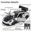 1:24 911 GT3 RS Cayenne S Model Toys Diecast Alloy Sportscar Doors Opened Sound Light Pull Back Vehices Children's Holiday Gifts