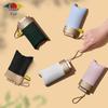 Compact Gold Umbrella: Ultra-light 6-Rib Folding Dual-use for Sun and Rain Protection