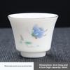 Hand-painted Teacup Suet Jade Tea Cup Master Cup Ceramic Small Teacup Kung Fu Teacup White Porcelain Single  Tea Cup