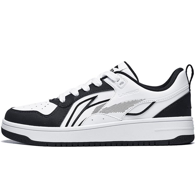 New LiNing Shiyi Low Top Skateboard Shoes Men's Black White AGCT341-2