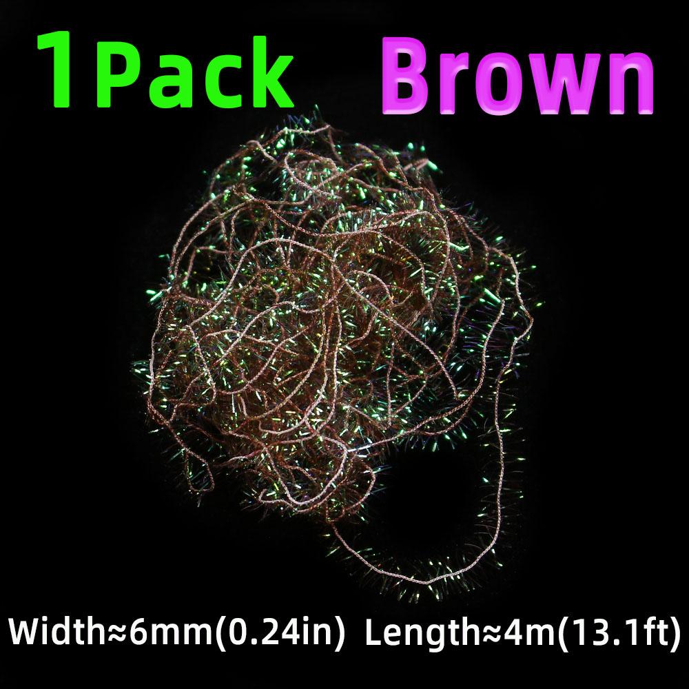 

4 м/упаковка 6 мм мушки для вязания мушек из тонкого жемчужного кактуса, синель, новый материал, плоский искусственный шелк, синель для более тонких тел, приманка для хищника, гольяна, краппи