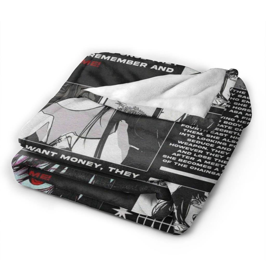 Yoru Chainsaw Man Japanese Manga Blankets Soft Pattern Plush Throw Blanket For Girls Boys Outdoor Flannel Bedspread Bed Cover