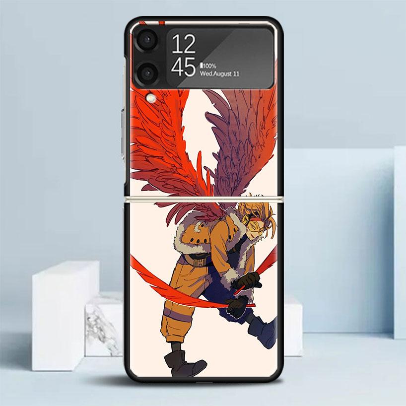 Hawks MHA My Hero A-Academy Phone Case For Samsung Galaxy Z Flip7 Flip6 5G Flip5 Flip4 Flip3 ZFlip 7 6 3 4 5 Shockproof Back Cov