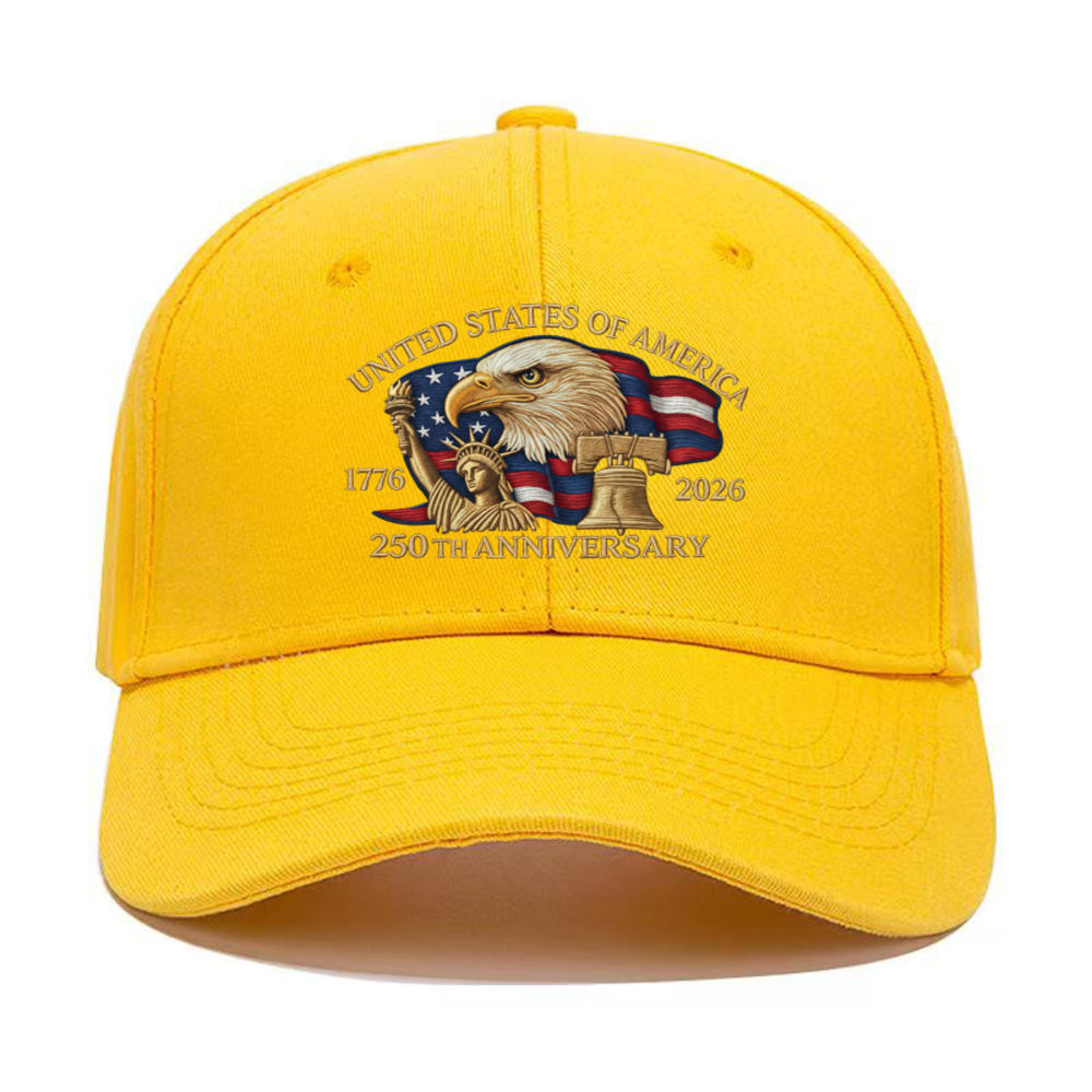 Trucker Hat Adjustable Us 250th Anniversary Cap Anniversary Tribute Hat Historic Embroidered Sunshade Cap For Patriotic Citizens