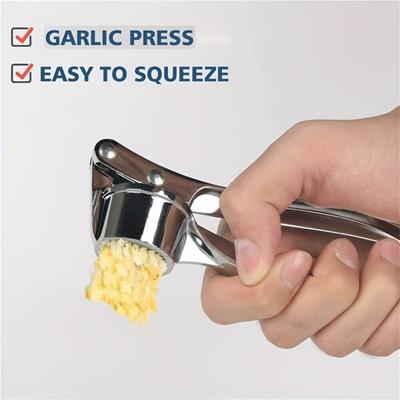 Garlic Press, Garlic Puree Making Tool, Garlic Cooking Tool, Handheld Lemon, Ginger, Garlic Press, Multifunctional Kitchen Tool, Kitchen Utensils