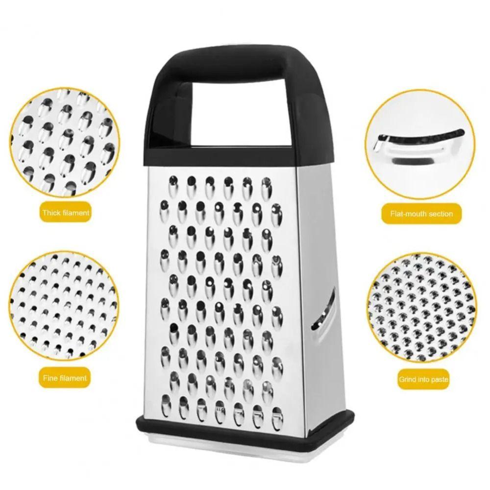 Four Sided Cheese Graters Stainless Steel Vegetable Slicer Ergonomic Food Shredder Cheese