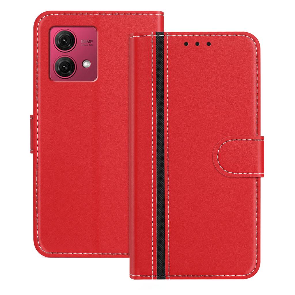 For Motorola Moto G84 5G Phone Cases Wallet Stand Color Splicing Leather Cover with Magnetic Clasp
