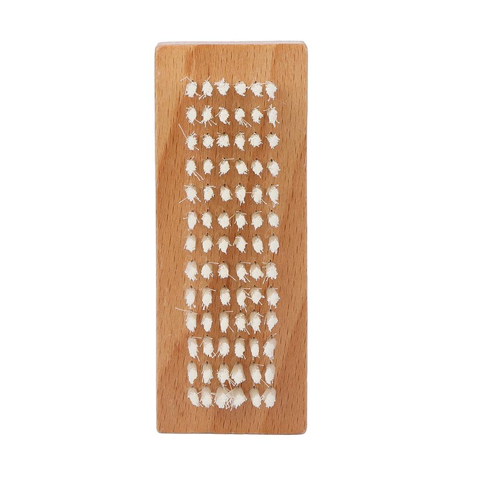 Nylon Bristles Wooden Manicure Brush Fingernail Scrub Brush Manicure Pedicure Care