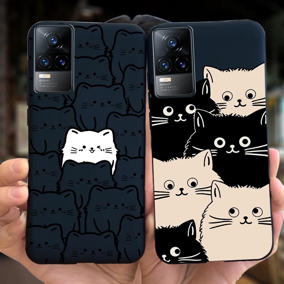 For Vivo V21e Case Vivo V21E 4G V 21E V2061 Lovely Cartoon Candy Color Soft Silicone TPU Phone Back Cover