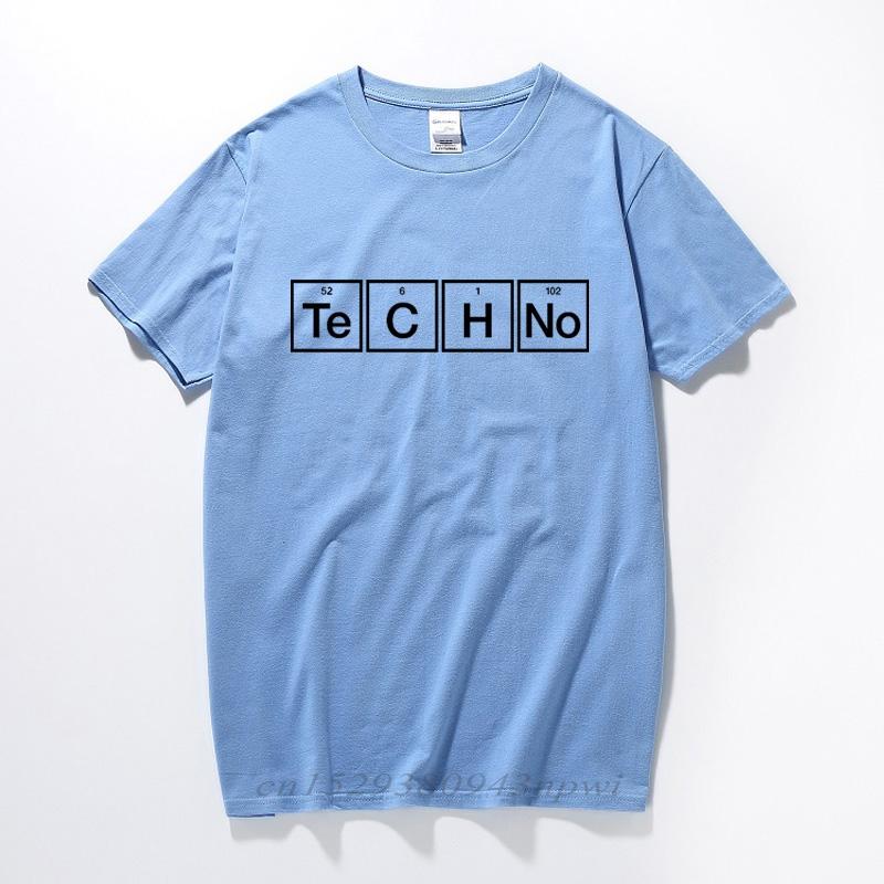 

Techno Slogan Print Tshirt Periodic Table Graphic Design Music Tee House Top Summer Fashion Streetwear Camiseta Masculina 4XL